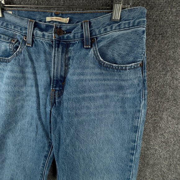 Levi's Premium Middy Straight Jeans Women 29 Blue Denim All Cotton Adult 31x30 - Picture 3 of 16